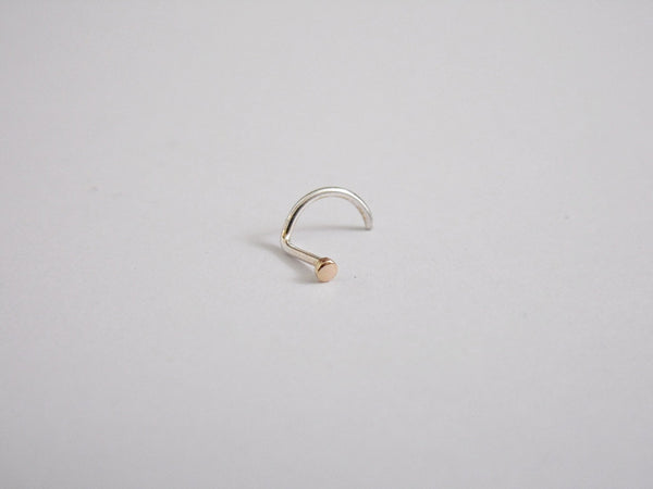 Nose Screw Gold and Sterling Silver
