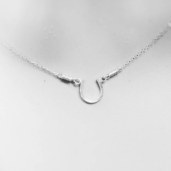 Horseshoe Necklace Sterling Silver Horse Jewelry