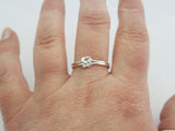 Chunky Double Love Knot Ring Sterling Silver