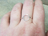 Circle Ring Sterling Silver Geometric Jewlery