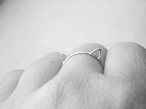 Cat Ears Ring Cat Ring Sterling Silver