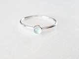 Aquamarine Ring in Sterling Silver