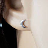 Moon and Star Stud Earrings