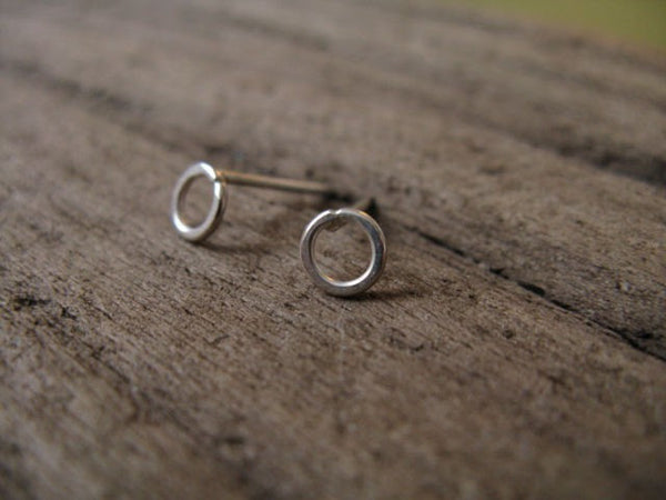 Tiny hoop stud earrings
