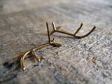 Antler Stud Earrings in 14k Gold Fill