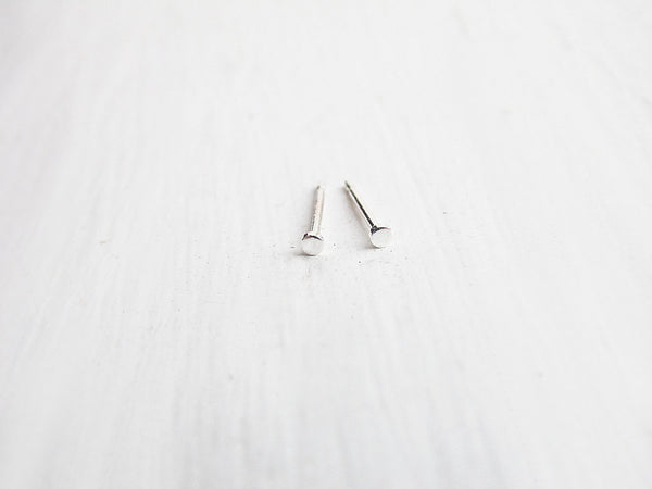 Teeny Tiny Sterling Silver Stud Earrings 1.5mm