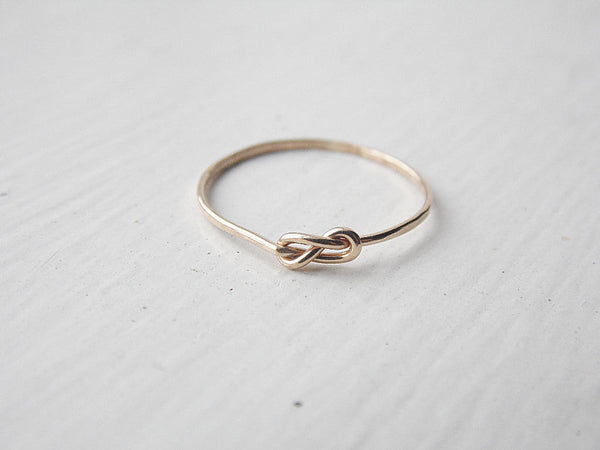 Thin Infinity Ring 14k Gold Fill Stacking Ring Knot