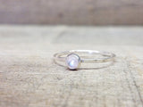 Rainbow Moonstone Ring in Sterling Silver