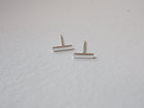 Small Bar Post Earrings Sterling Silver