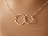 Sterling Silver Double Circle Necklace