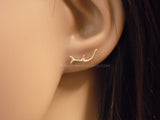 Small 14k Gold Filled Antler Earrings Stud Earrings