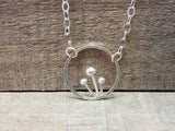 Mushroom Necklace Sterling Silver