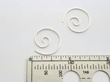 Spiral Hoop Earrings Sterling Silver