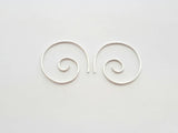 Spiral Hoop Earrings Sterling Silver