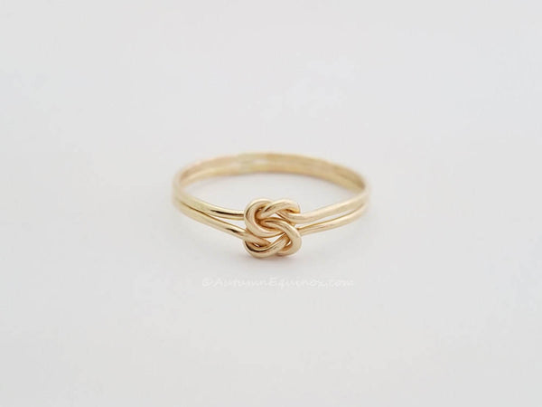 Double Knot Ring 14k Gold Filled BFF Ring Bridesmaid Ring Love Knot Ring