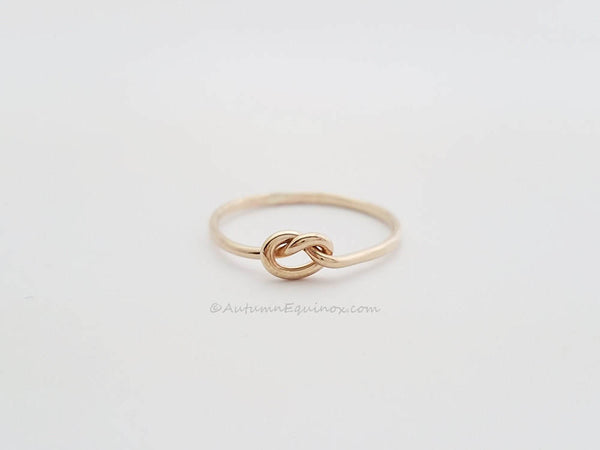 Gold Knot Ring Chunky Love Knot 14k Gold Filled BFF Ring Bridesmaid Ring Promise Ring