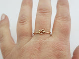 Gold Knot Ring Chunky Love Knot 14k Gold Filled BFF Ring Bridesmaid Ring Promise Ring