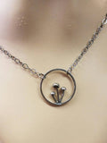 Mushroom Necklace Sterling Silver