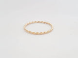 Gold Twist Ring 14k Gold Filled Band