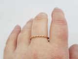 Gold Twist Ring 14k Gold Filled Band