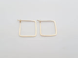 Square Hoop Earrings 14k Gold Filled