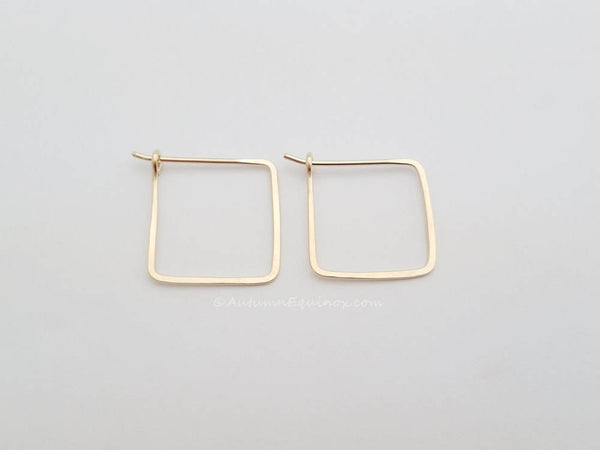 Square Hoop Earrings 14k Gold Filled