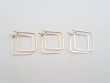 Square Hoop Earrings 14k Gold Filled