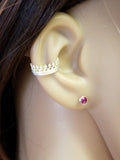Princess Crown Ear Cuff Sterling Silver