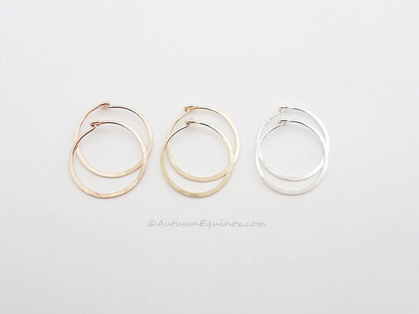 Small Hoop Earrings Sterling Silver Rose Gold