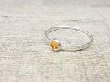 Citrine Ring Sterling Silver Stacking Ring