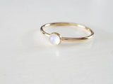 Rainbow Moonstone Ring in 14k Gold Filled