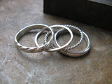 Stacking Rings in Sterling Silver