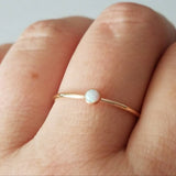 Opal Ring in 14k Solid Gold