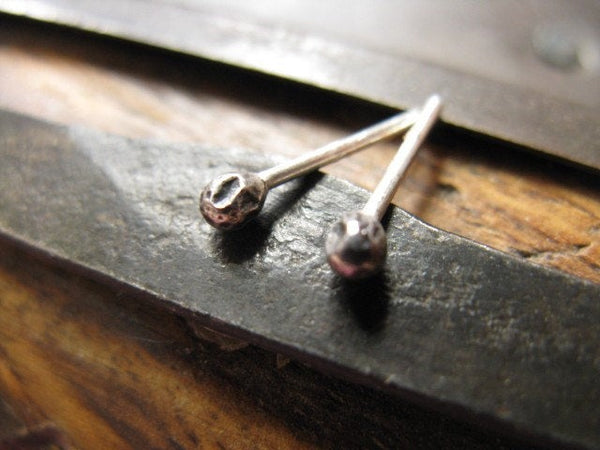 Sterling silver bud stud earrings