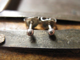 Sterling silver bud stud earrings