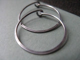 Hammered Hoop Earrings Sterling Silver