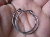 Hammered Hoop Earrings Sterling Silver