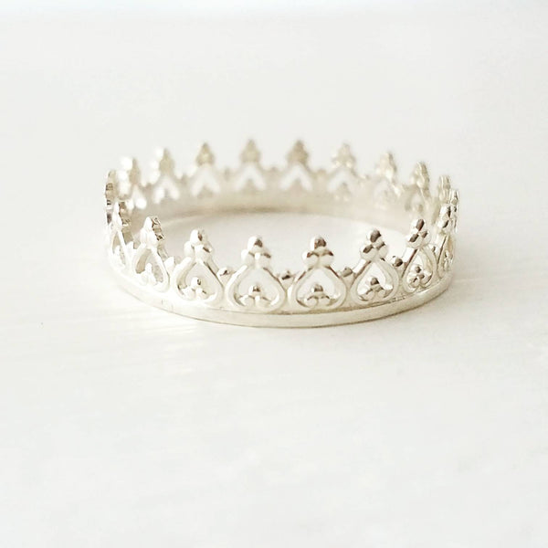 Sterling Silver Princess Crown Ring