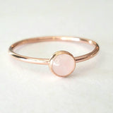 Rose Quartz Ring in 14k Rose Gold Filled