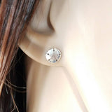 Sterling Silver Sand Dollar Stud Earrings