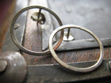 Sterling Silver Hoop Stud Earrings 15mm