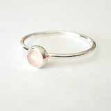 Rose Quartz Ring in Sterling Silver