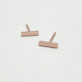 Rose Gold Bar Earrings 14k Rose Gold Filled