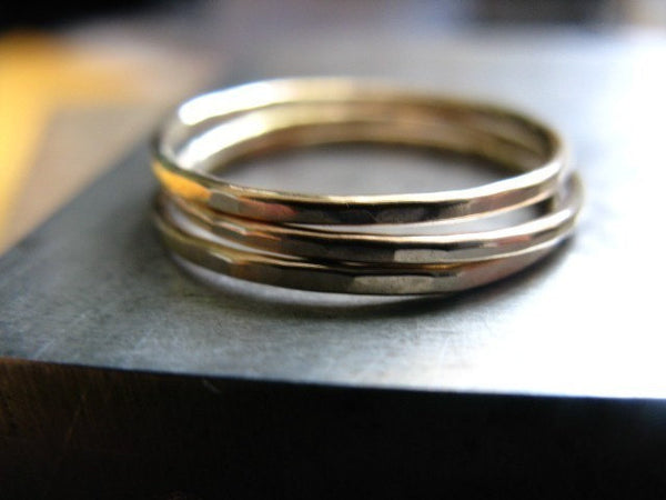 Three 14k Gold Fill Thinny Stacker Rings