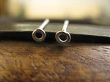 Teeny tiny hoop stud earrings