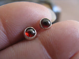 Garnet stud earrings