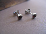 Garnet stud earrings