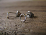 Tiny hoop stud earrings