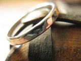 Sterling silver ring faceted band