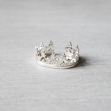 Princess Crown Ear Cuff in Sterling Silver